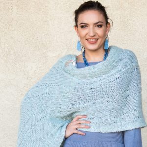 Shawl Rectangular Metallic Fringed