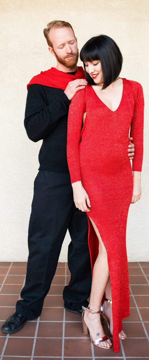 Gown V-Neck With Sleeves