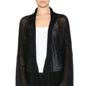 Coat Open Front Mohair Solids