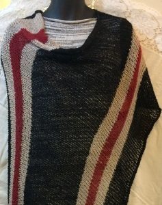 Poncho Rayon Striped Lustre