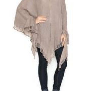 Poncho Top Fringed Bamboo