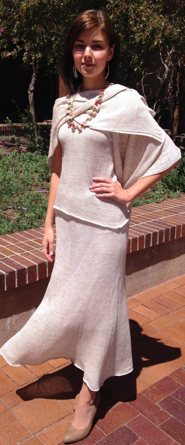 Photo of woman wearing Linen Mix Petite Ruana