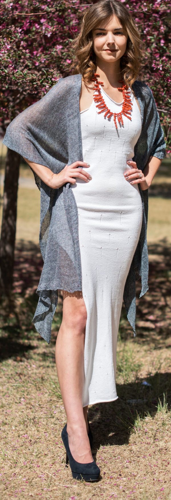 Ruana Linen Mix Metallic Petite