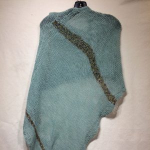 DC KNITS Chameleon Wrap Aqua mixed stripes