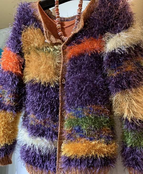 Cardigan Fun Fur Sweater - Image 4