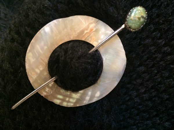 Shawl Pin  Small Abalone
