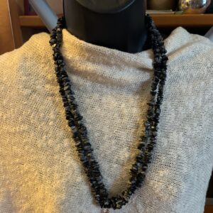 Necklace Two Strand Obsidian With a Jakla