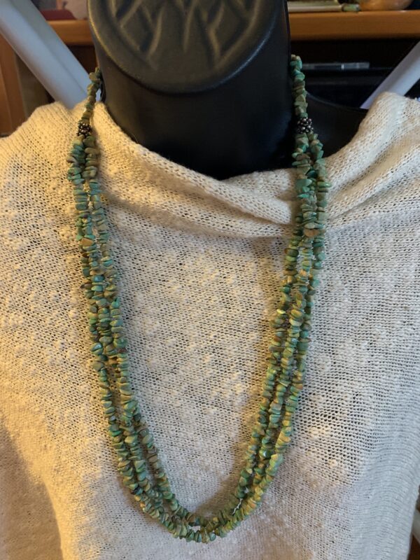 Necklace Three Strand Gaspeite