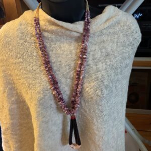 Necklace Two Strand Spiney Oyster With Joclas made with Jet