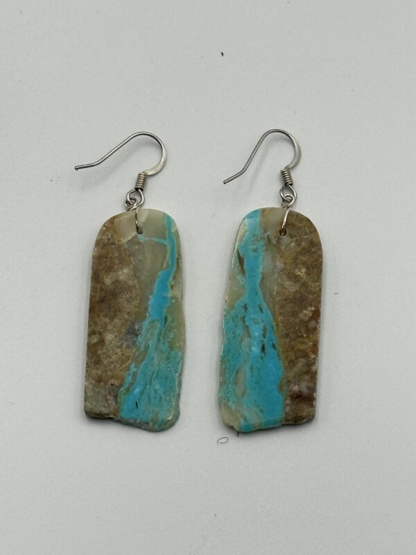 Earrings Royston Turquoise Medium Slabs - Image 2