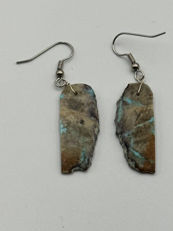 Earrings Boulder Turquoise Small Slabs - Image 2