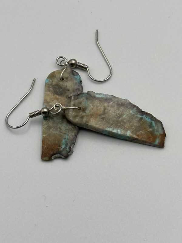 Earrings Boulder Turquoise Small Slabs - Image 4