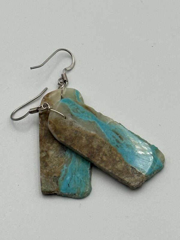 Earrings Royston Turquoise Medium Slabs - Image 3