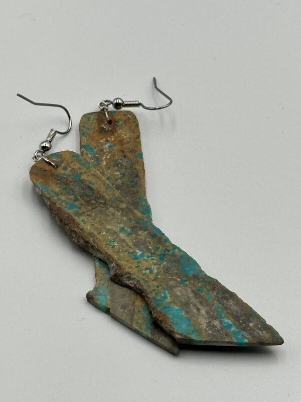 Earrings Boulder Turquoise Large Slab - Image 5