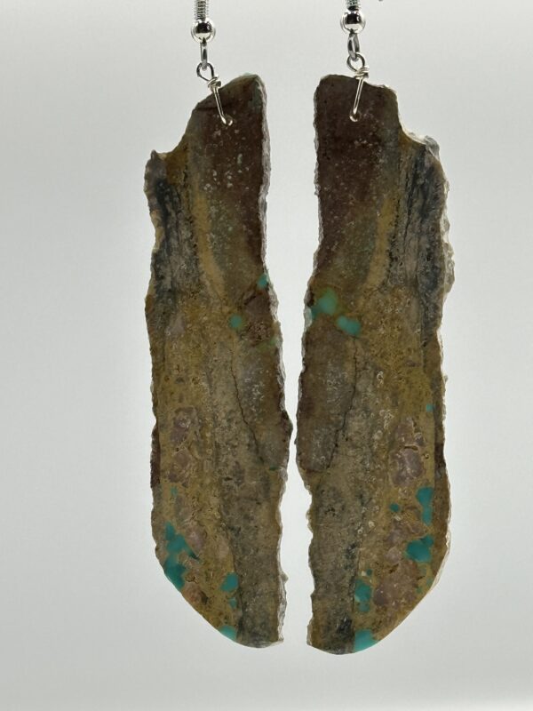 Earrings Boulder Turquoise Large Slabs - Image 4