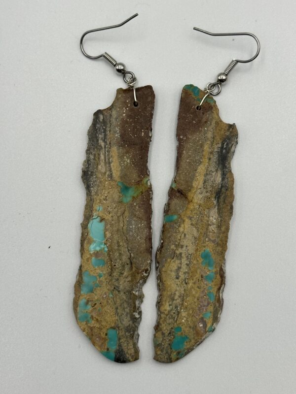 Earrings Boulder Turquoise Large Slabs - Image 6