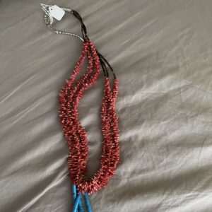 Necklace Three Strand Coral With Joclas