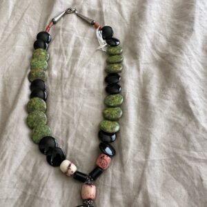 Necklace With Abalone Inlaid Pendant
