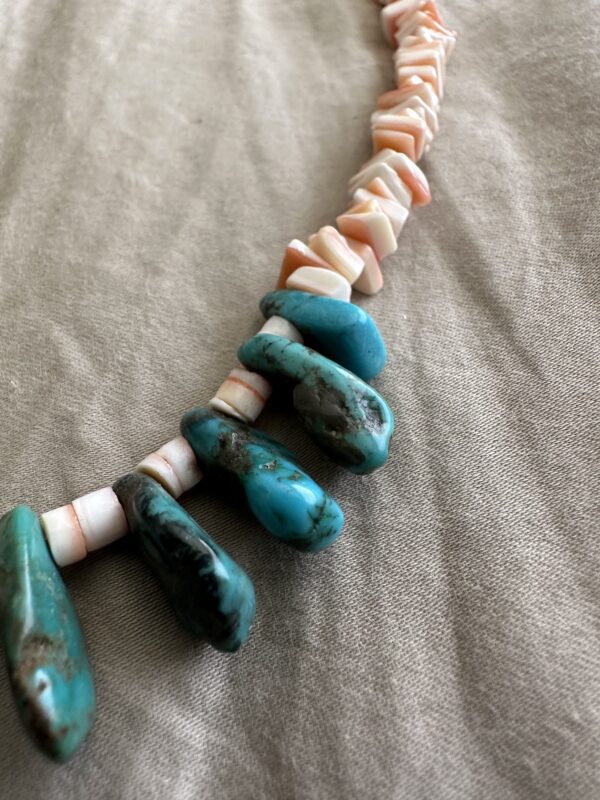 Necklace Spiney Oyster With Kingman Turquoise - Image 2