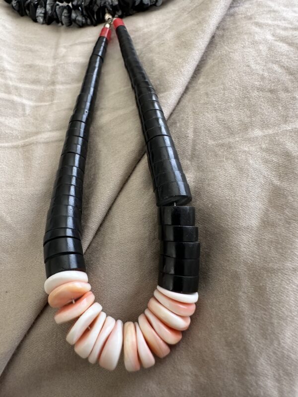 Necklace Two Strand Obsidian With a Jakla - Image 3