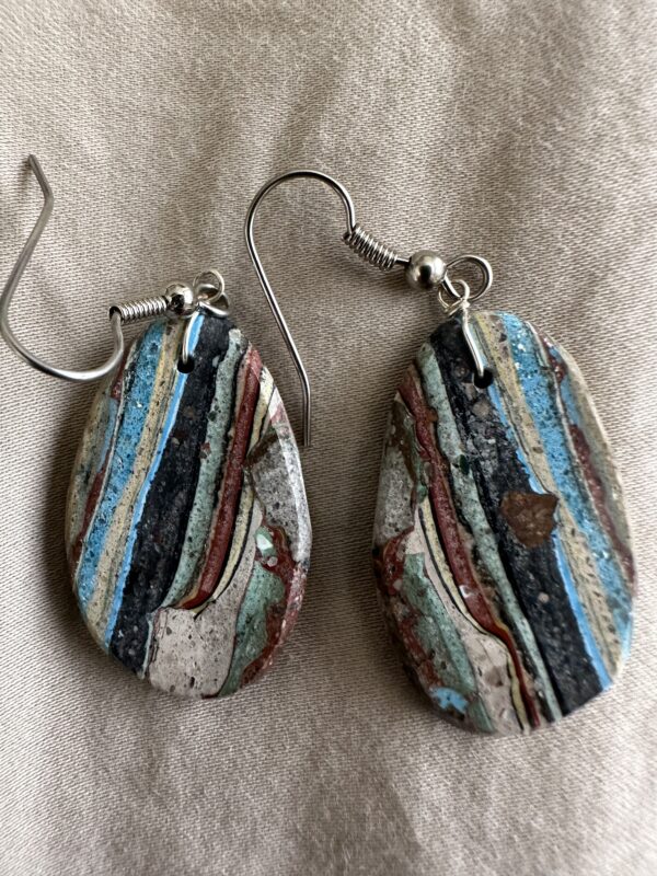 Earrings Rainbow Silica Slabs
