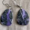 Earrings Charoite Slabs