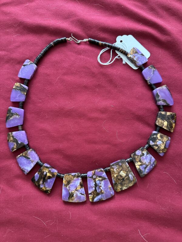 Necklace Purple Impression Jasper Bronzite