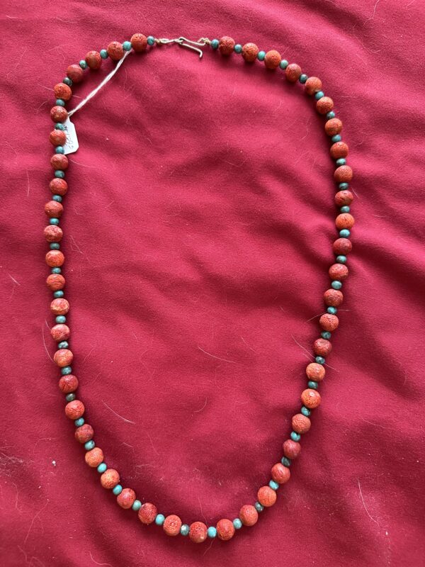 Necklace Coral & Turquoise