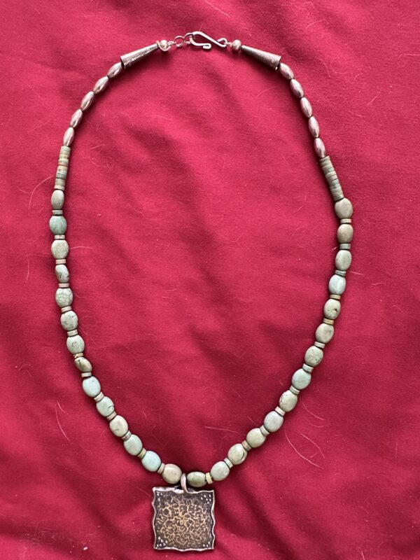 Necklace Turquoise with Silver Pendant