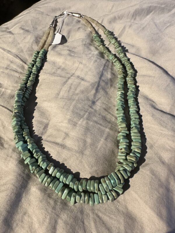 Necklace Two Strand Green Kingman Turquoise