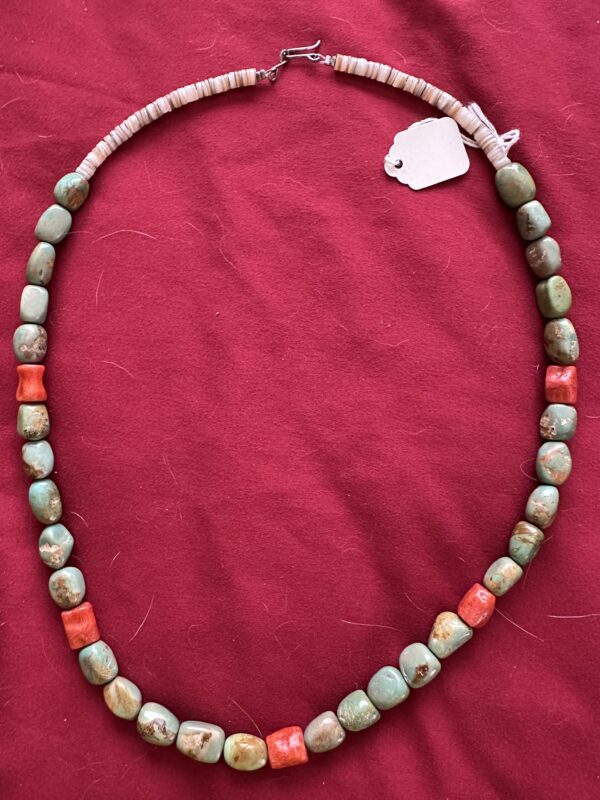 Necklace Kingman Turquoise Coral