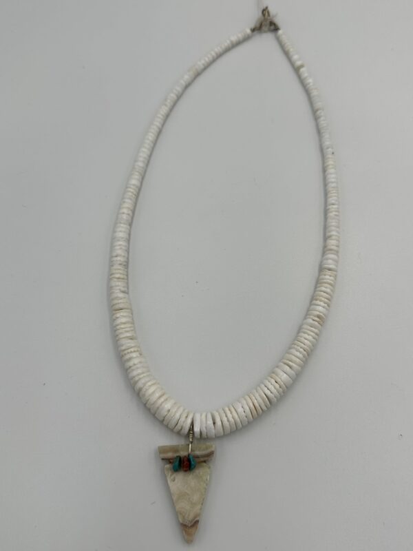 Necklace Heishi Calcite Pendant