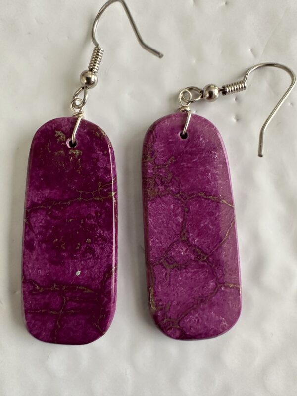 Earrings Sugilite Slabs