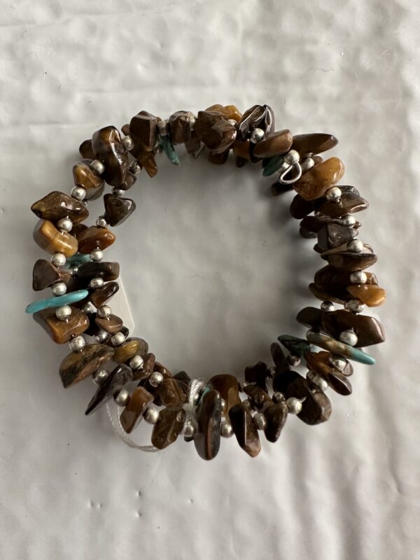 Bracelet Tiger's Eye Turquoise Wrap