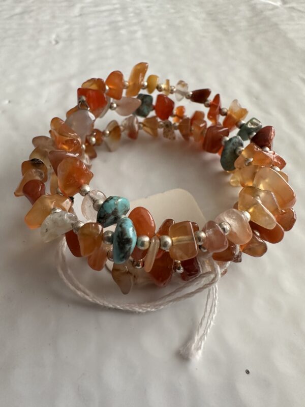 Bracelet Carnelian Turquoise Wrap