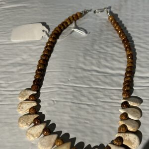 Necklace Brown Agate And Howlite