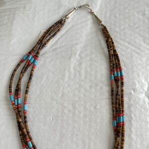 Necklace Pin Shell Turquoise Coral