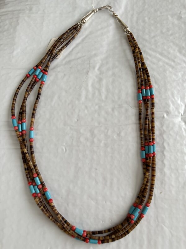 Necklace Pin Shell Turquoise Coral