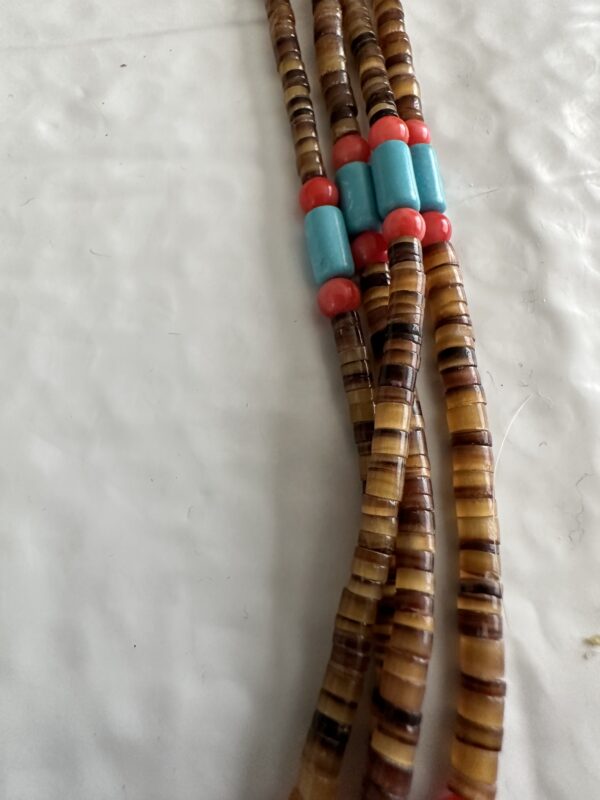 Necklace Pin Shell Turquoise Coral - Image 2