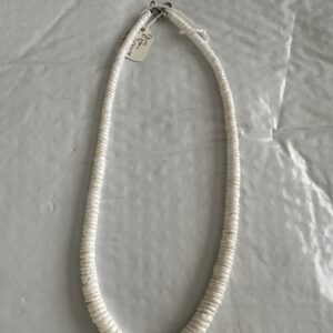 Necklace White With Turquoise Pendant