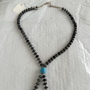 Necklace Obsidian Carnelian