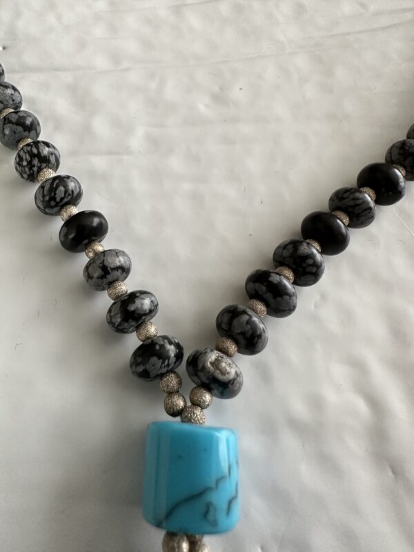 Necklace Obsidian Carnelian - Image 3