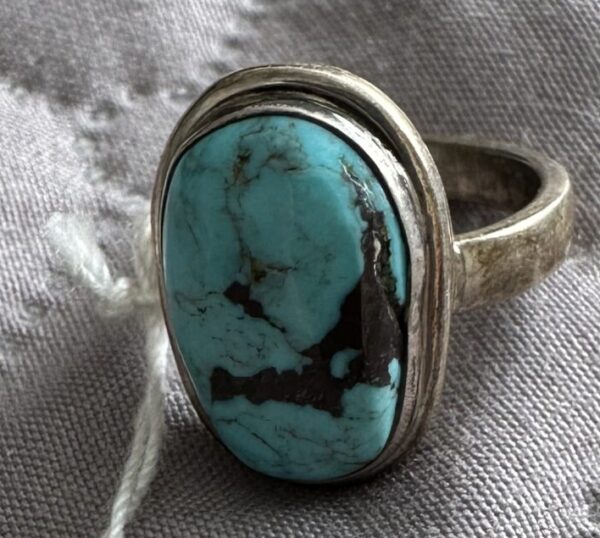 Ring Natural Turquoise in Sterling Silver