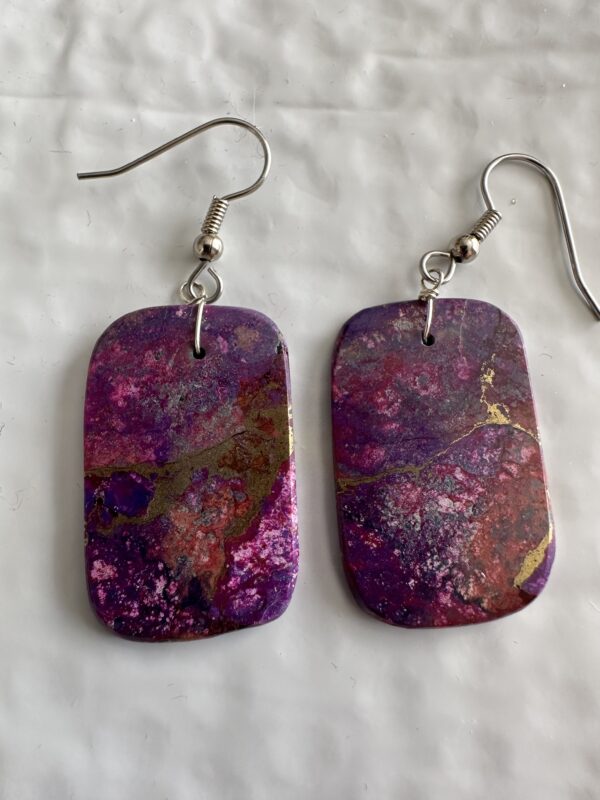 Earrings Mojave Turquoise Slab - Image 2