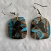 Earrings Turquoise, Obsidian, & Abalone
