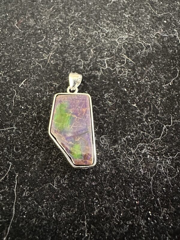 Pendant Ammolite Silver Alberta Shaped