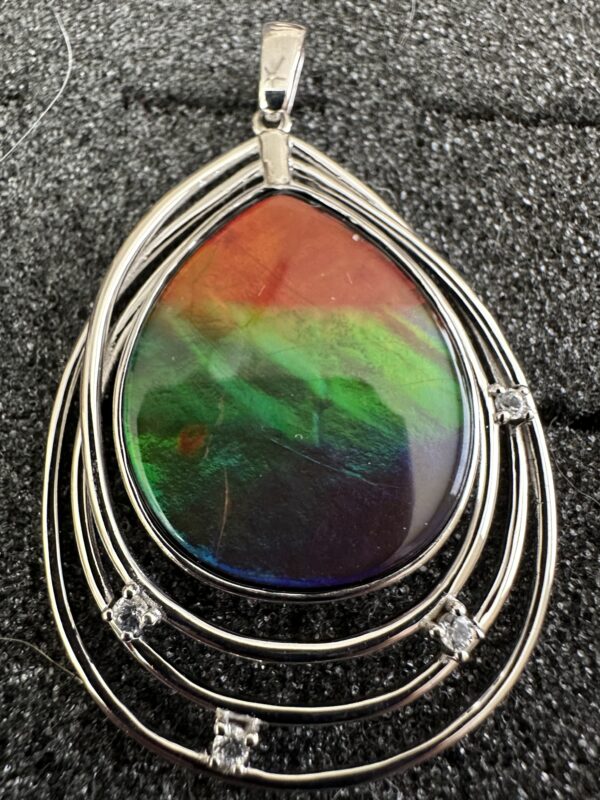 Pendant Ammolite & Diamonds